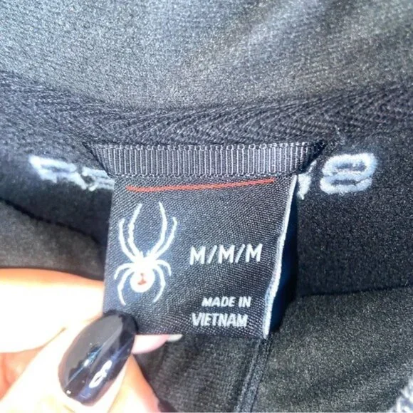 Spyder Mens Bandit Stryke Fleece Lined Jacket Gray And Black Size Medium - Picture 5 of 6